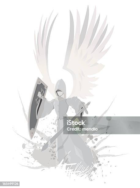 Anjo Exterminador - Arte vetorial de stock e mais imagens de Anjo - Anjo, Arcanjo, Asa de animal