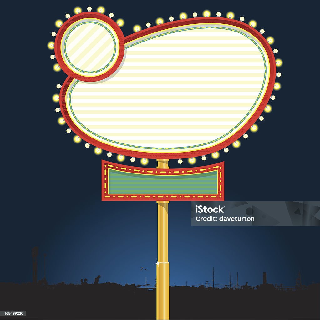 Panneau vierge de Style Las Vegas - clipart vectoriel de Signalisation libre de droits