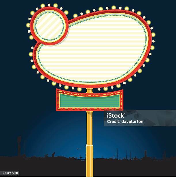 Panneau Vierge De Style Las Vegas Vecteurs libres de droits et plus d'images vectorielles de Signalisation - Signalisation, Arts Culture et Spectacles, Cartoon