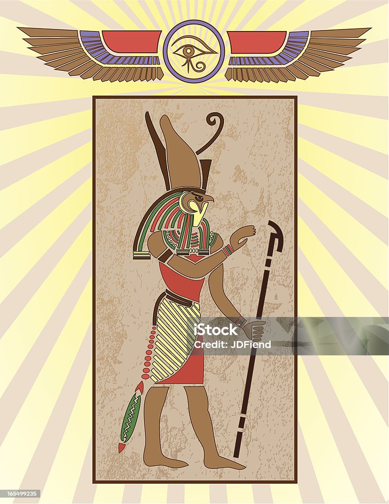 Egitto Hieroglyph pannello: Horo - arte vettoriale royalty-free di Horo