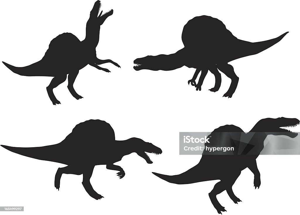 Spinosaurus Silhouette Collection Spinosaurus Silhouettes. Spinosaurus stock vector