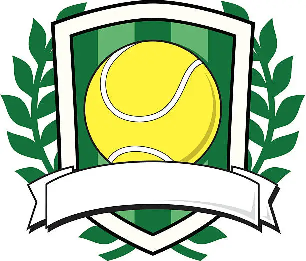 Vector illustration of Tennis Shield