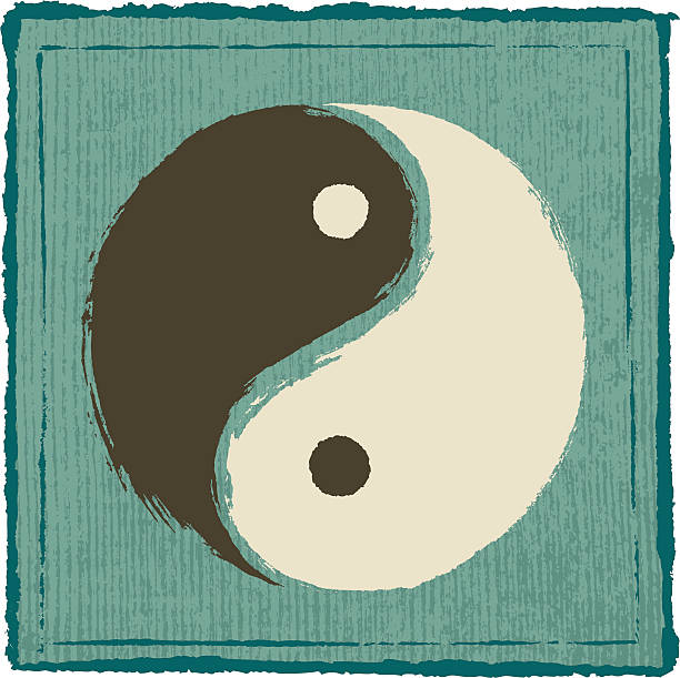 Yin Yang Symbol vector art illustration