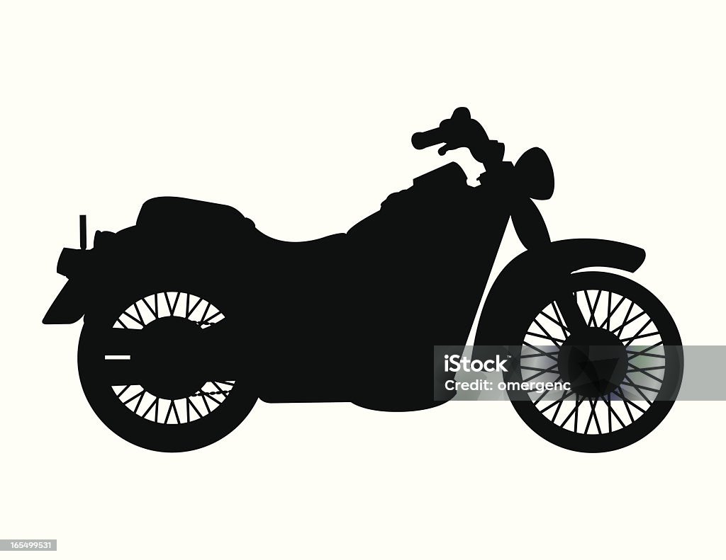 Motocykl - Grafika wektorowa royalty-free (Czarny kolor)