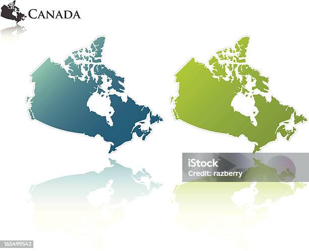 Contour Du Canada Vecteurs libres de droits et plus d'images vectorielles de Bleu - Bleu, Canada, Carte