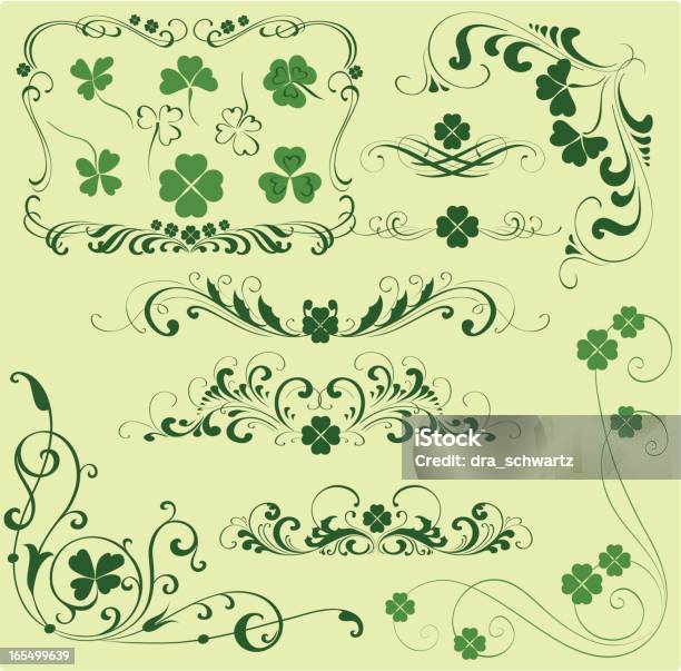 St Patrick Elementos - Arte vetorial de stock e mais imagens de Beleza - Beleza, Clip Art, Comemoração - Evento