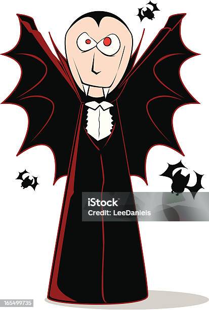 Вампир Cloak Мультяшный — стоковая векторная графика и другие изображения на тему Вампир - Вампир, Векторная графика, Весёлый