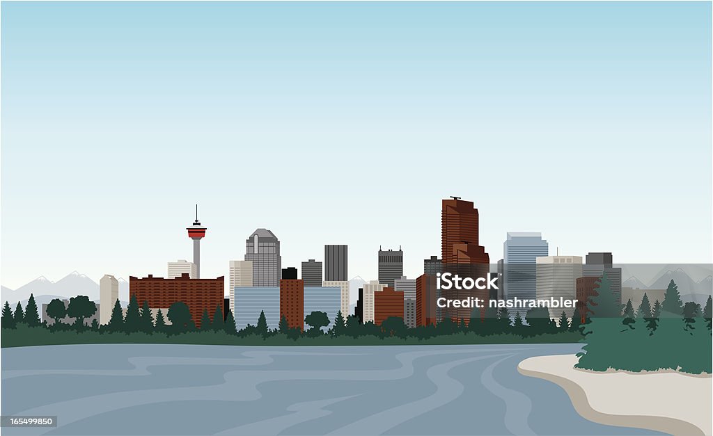 Der Innenstadt von Calgary - Lizenzfrei Calgary Vektorgrafik