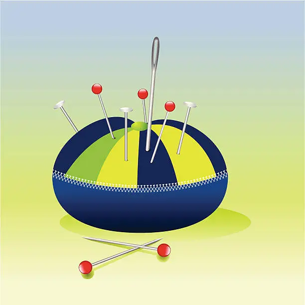 Vector illustration of Pin cushion