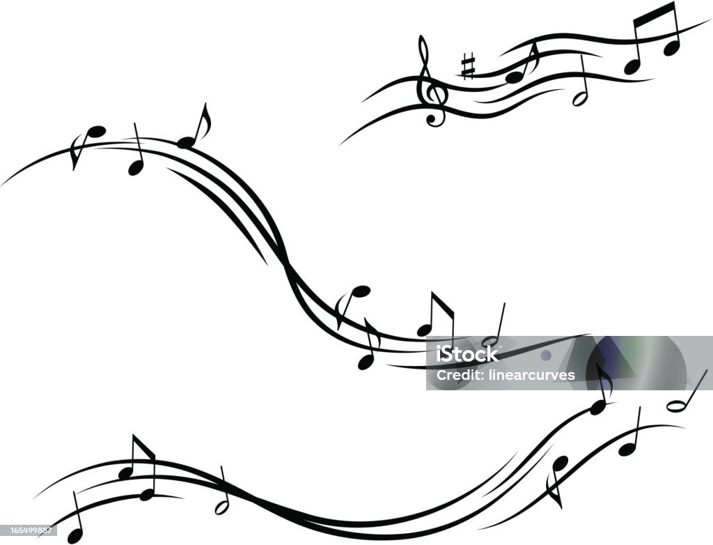 Musical elementos de design - Vetor de Nota Musical royalty-free