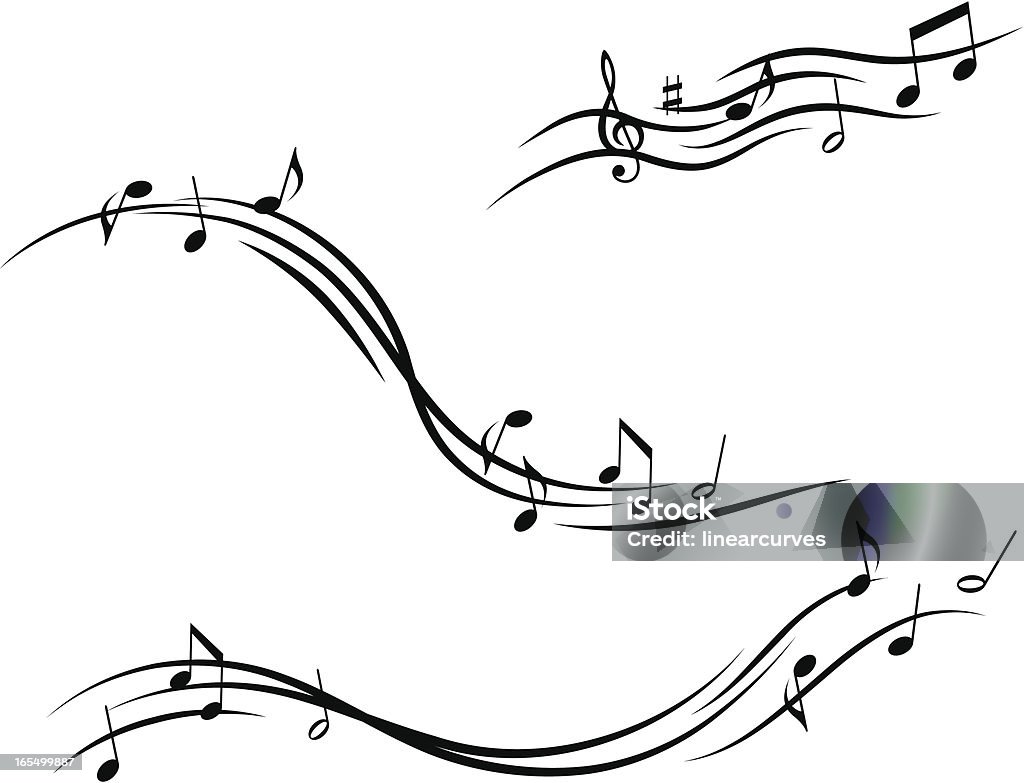 Musical design with lines and notes You may also be interested in theese musical images. Musical Note stock vector