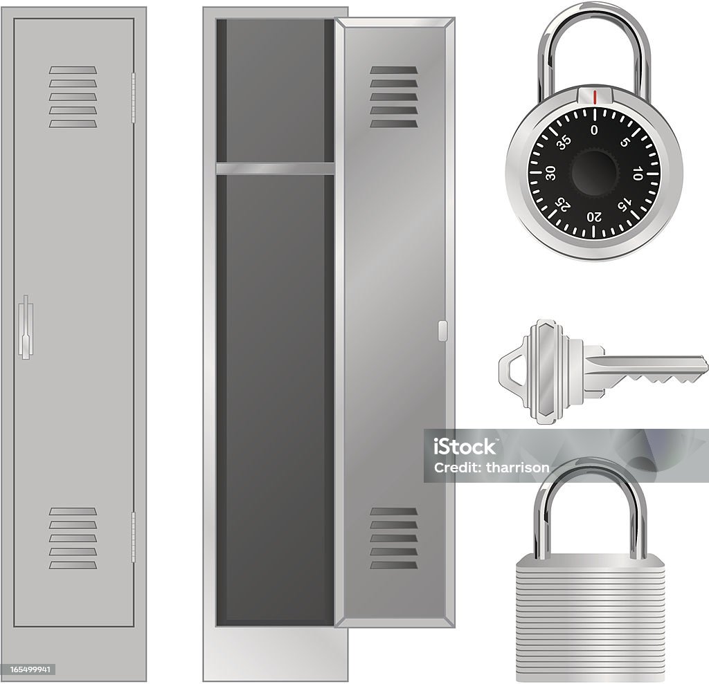 Storage Lock Vector Vector Locks And Lockers Stock Illustration - Download Image Now ...