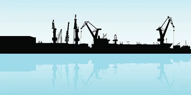 Vector illustration of Shipping Port