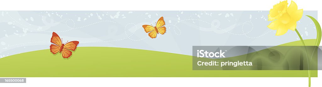 Primavera Banner-incluindo jpeg - Royalty-free Encosta arte vetorial