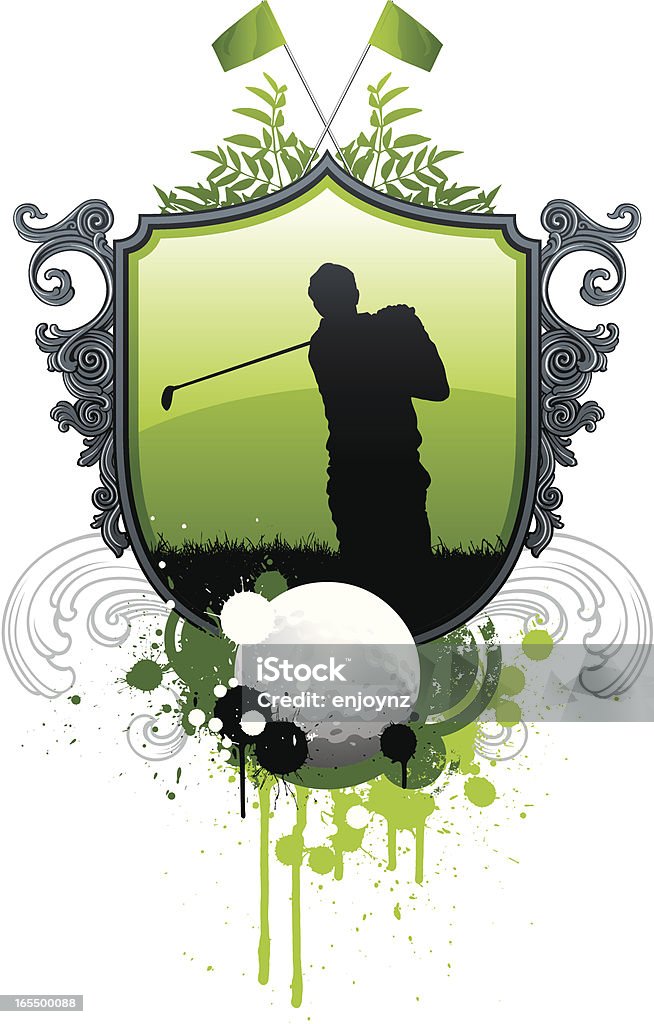 Golf godło - Grafika wektorowa royalty-free (Czynność)