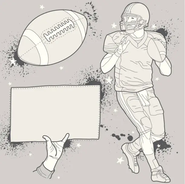 Vector illustration of Football Elements