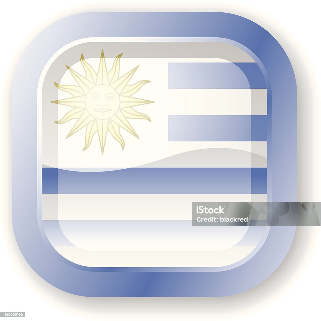 Icono bandera de Uruguay - arte vectorial de Azul libre de derechos