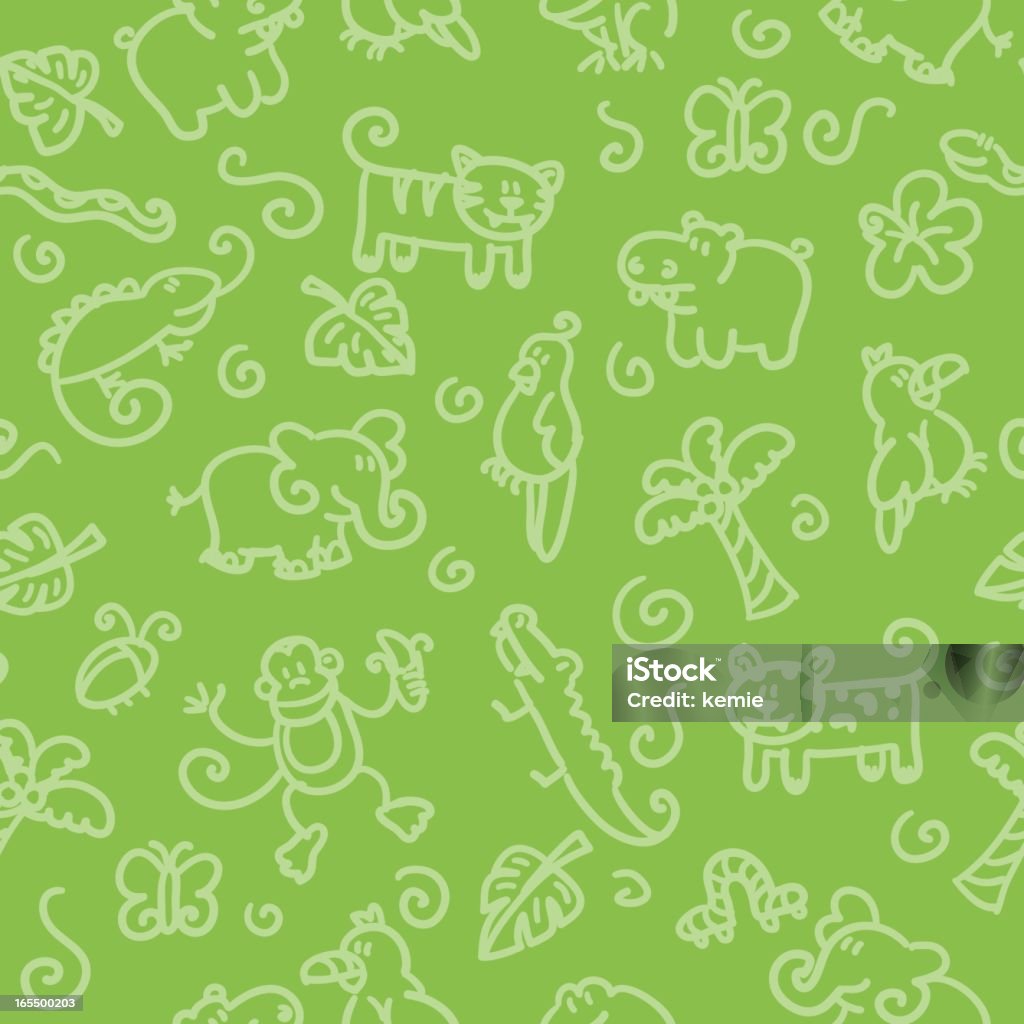 Nahtlose Muster: Dschungel - Lizenzfrei Bildhintergrund Vektorgrafik