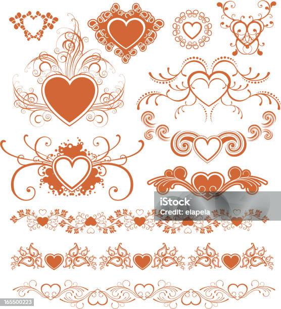 Coeurs De La Saintvalentin Vecteurs libres de droits et plus d'images vectorielles de Abstrait - Abstrait, Amour, Art déco