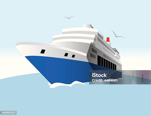 Круизное Судно — стоковая векторная графика и другие изображения на тему Круизное судно - Круизное судно, Круиз, Векторная графика