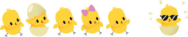 bad 卵 - bird yellow child chicken点のイラスト素材／クリップアート素材／マンガ素材／アイコン素材