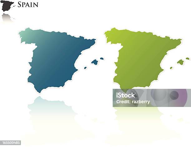 Испания Контур — стоковая векторная графика и другие изображения на тему Без людей - Без людей, В стиле минимализма, Векторная графика