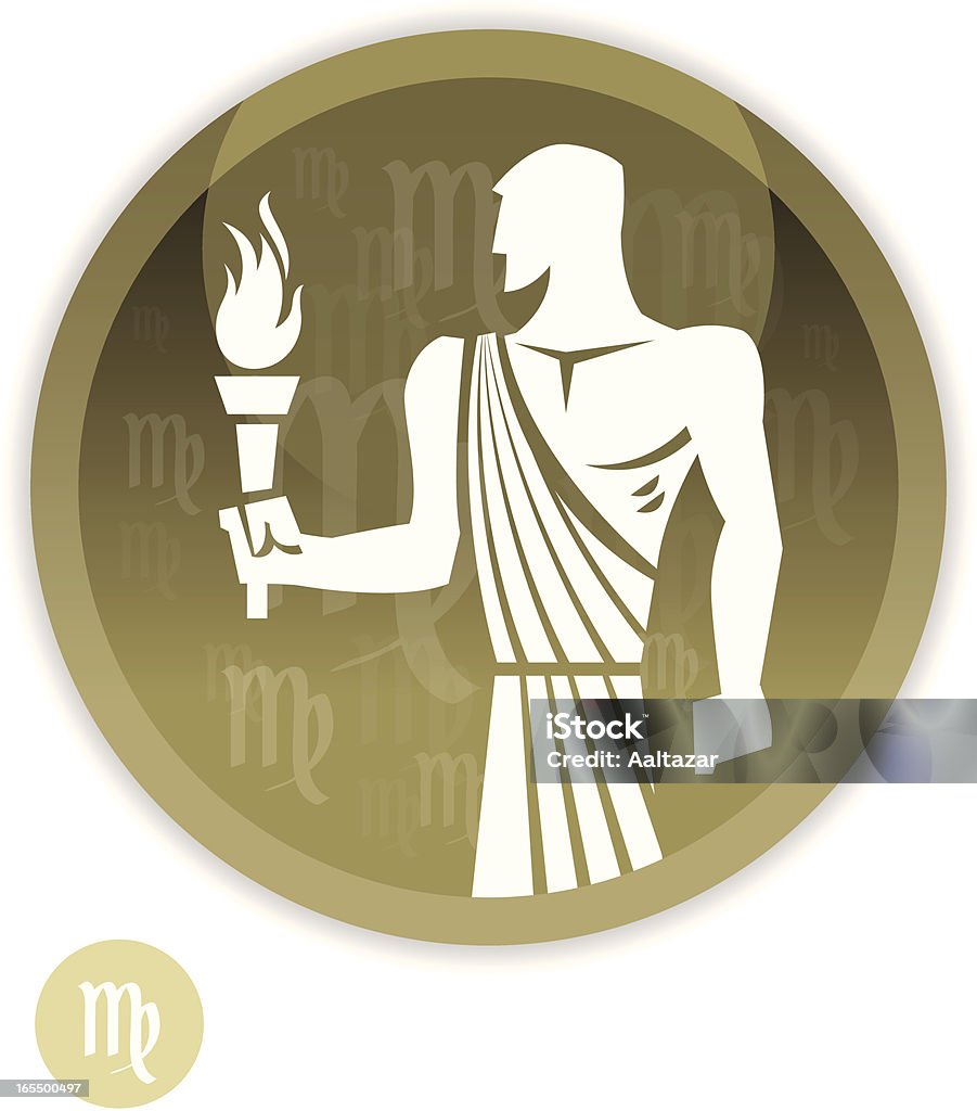 Mężczyzna Zodiaka-Panna - Grafika wektorowa royalty-free (Kultura grecka)