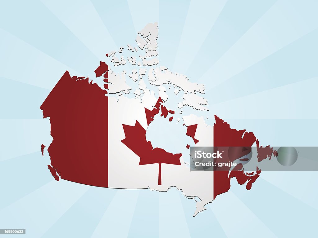 Канада Флаг карта - Векторная графика Без людей роялти-фри