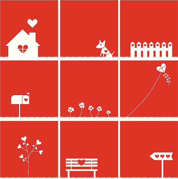 ilustrações de stock, clip art, desenhos animados e ícones de ícones de amor - heart shape animal heart love symbol