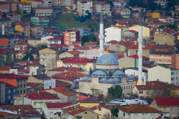 istock istanbul old town roofs. Aerial view 1655007456