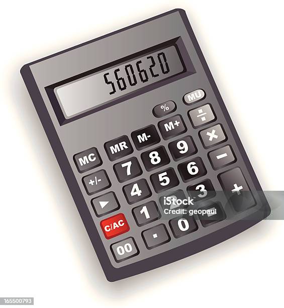 A Calculadora - Arte vetorial de stock e mais imagens de Calculadora - Calculadora, Equipamento Elétrico - Equipamento de Recreio, Figura para recortar