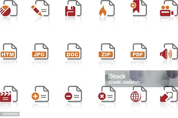 Document And File Format Icons Alto Series Stock Illustration - Download Image Now - Bookmark, Document, File Folder