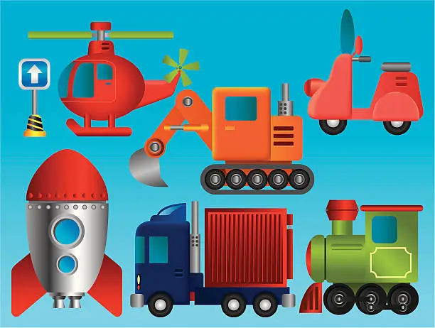 Vector illustration of Transportation Collection