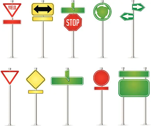 Vector illustration of Street Sign Assortment