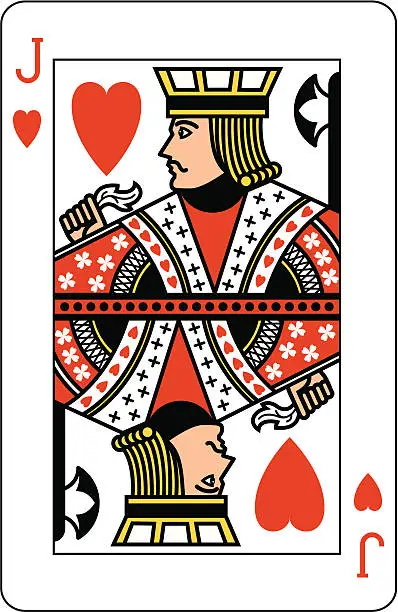 Vector illustration of Jack of Hearts
