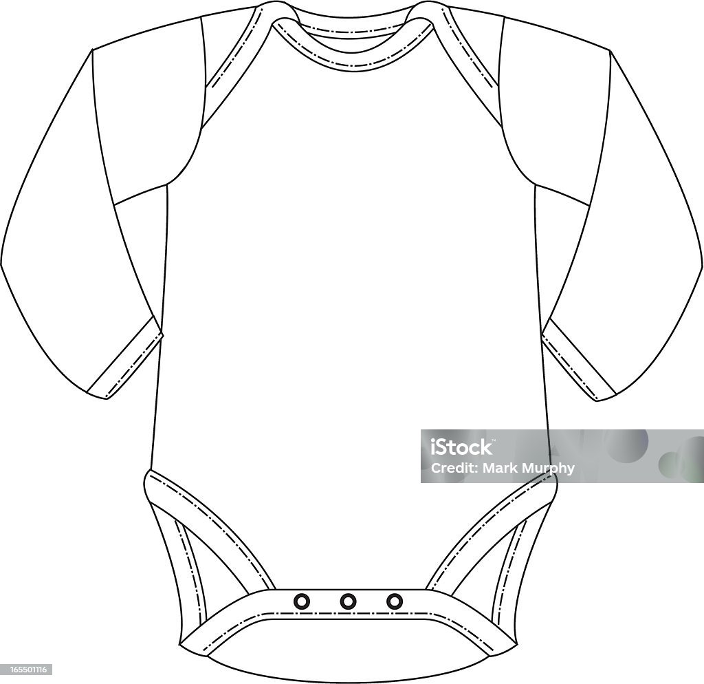 Sleepsuit modèle à manches longues - clipart vectoriel de Beauté libre de droits