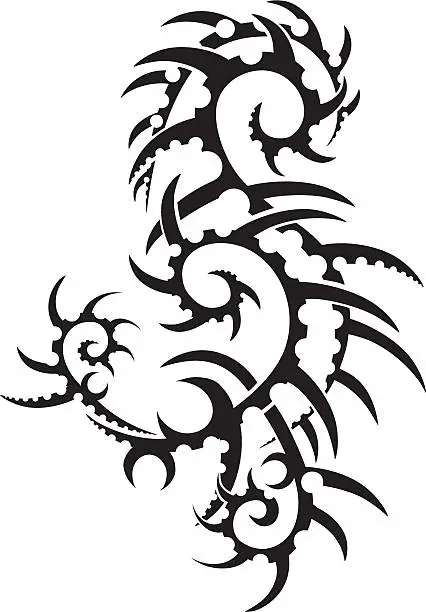 Vector illustration of Tribal Tattoo Design