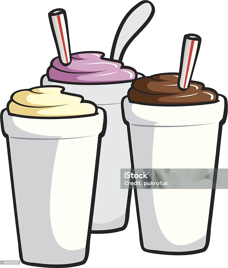 Trois milk-shakes - clipart vectoriel de Milk-shake libre de droits