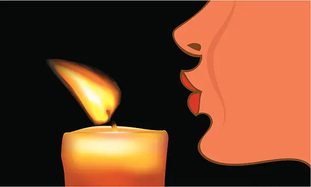 Vector illustration of Out Brief Candle