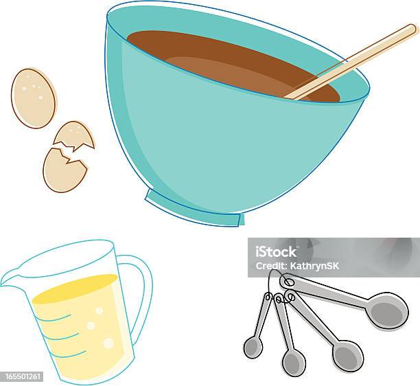 Sketchy Baking Stock Illustration - Download Image Now - Mixing Bowl, Doodle, Measuring Spoon