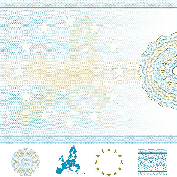 유럽 연합 맹검액 졸업증 또는 자격증 - europe european community star shape backgrounds stock illustrations