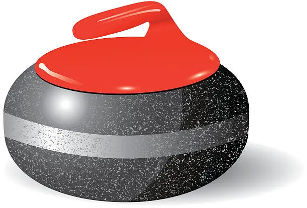 Vector illustration of Curling Rock