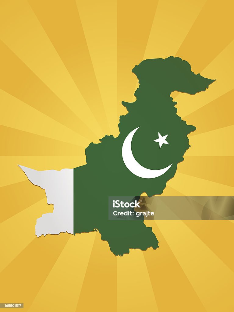 Paquistão fundo de bandeira - Vetor de Bandeira Paquistanesa royalty-free