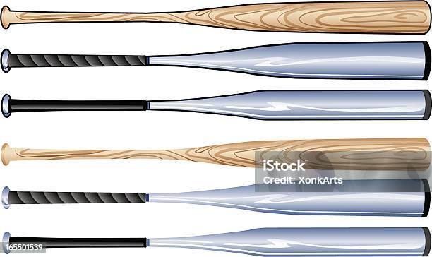 Vetores de Bats e mais imagens de Softbol - Esporte - Softbol - Esporte, Taco - Equipamento esportivo, Bater