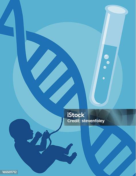 Test Tube Baby Stock Vektor Art und mehr Bilder von DNA - DNA, Fötus - Menschliche pränatale Entwicklung, Kontur