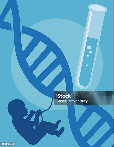 Ilustración de Tubo De Bebé y más Vectores Libres de Derechos de ADN - ADN, Cordón umbilical, Feto - Etapa humana