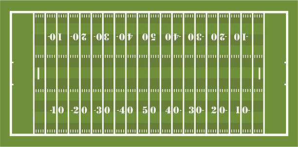 ilustraciones, imágenes clip art, dibujos animados e iconos de stock de campo de fútbol americano - estadio de atletismo