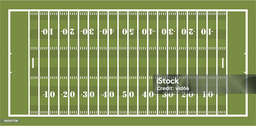 Campo di Football americano - arte vettoriale royalty-free di Campo da football americano