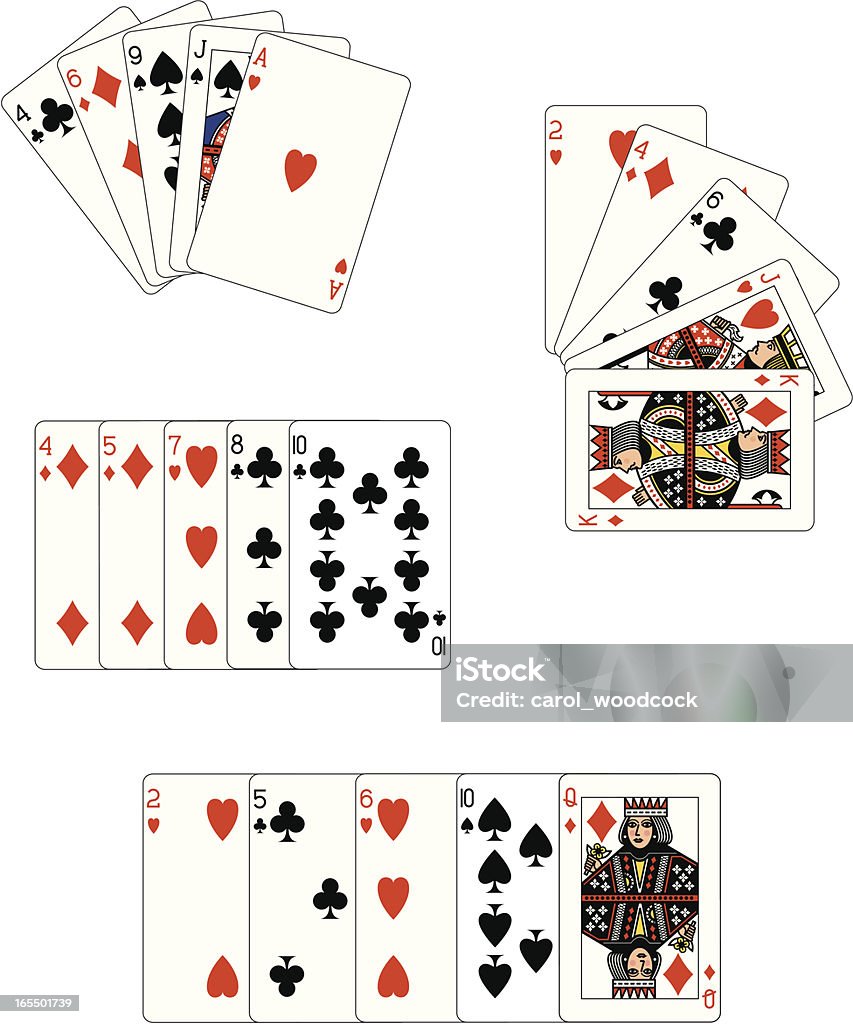 Poker cartão de - Vetor de Aposta royalty-free