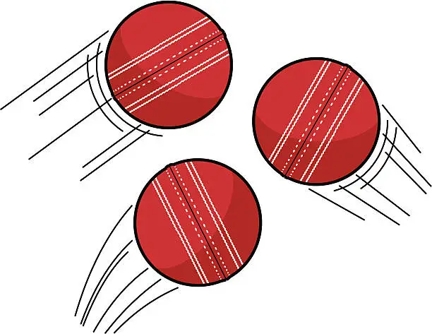 Vector illustration of Cricket ball swoosh